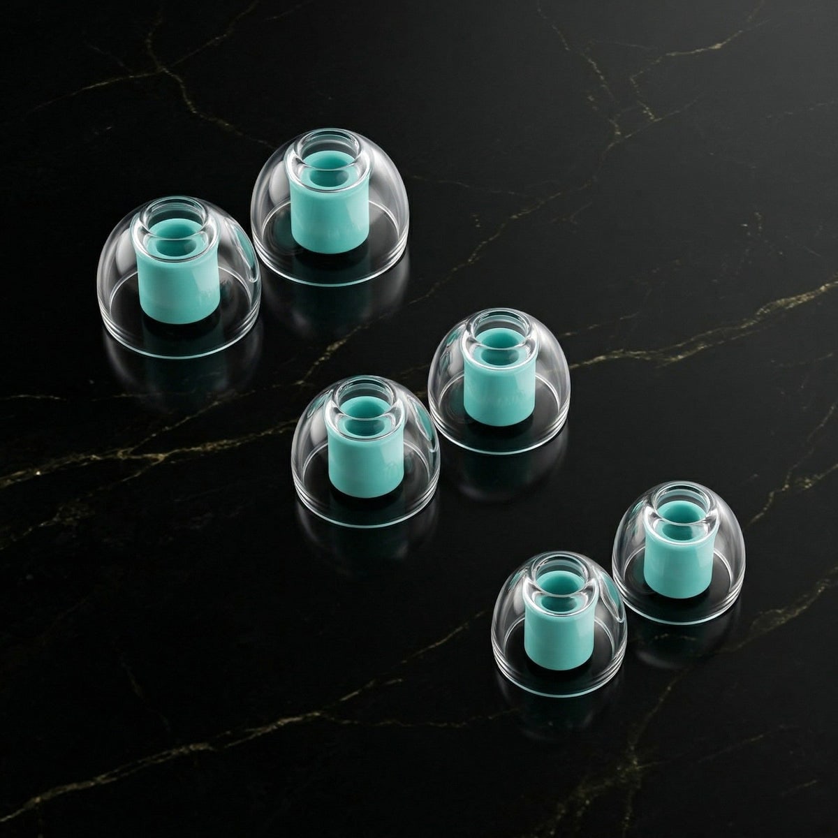 Clear Flange, Teal Bore