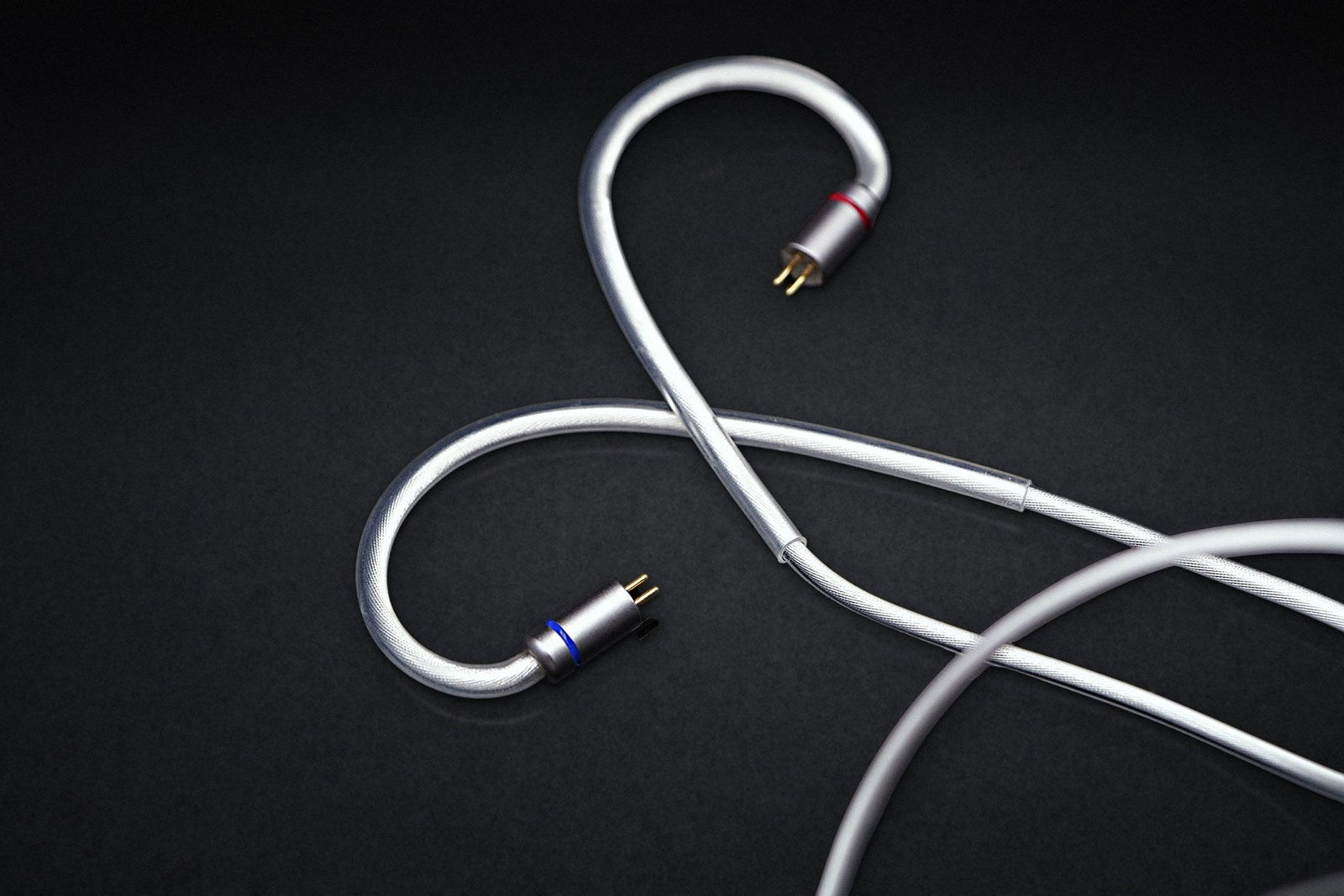 Null Audio IEM cable with pre-formed ear guides and 0.78 mm 2-pin connectors