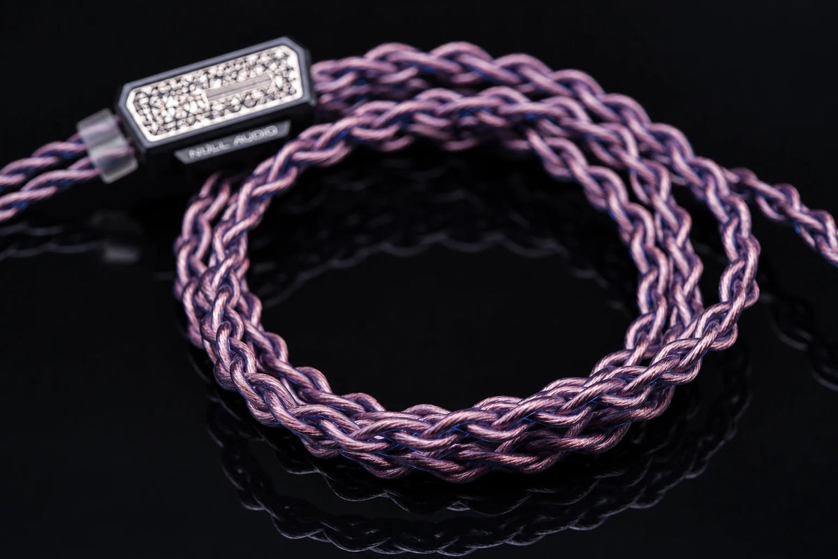 Vanda 8-wire braid in lavender under the Null Audio Y-split