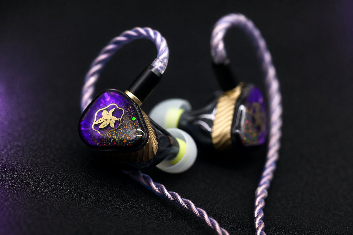 Vanda on AAW Mokara in-ear monitors