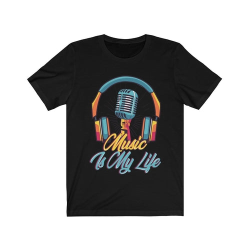 Headphone and Mic Music is my Life Short Sleeve - Null Audio